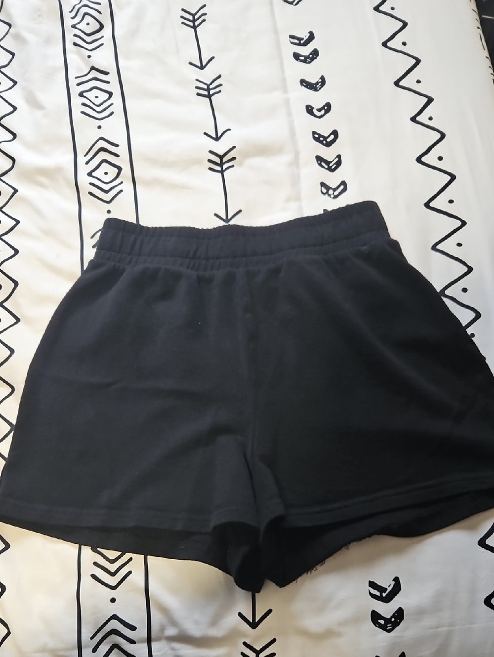 Zara Black Women's Athletic Elastic-Waist Shorts
